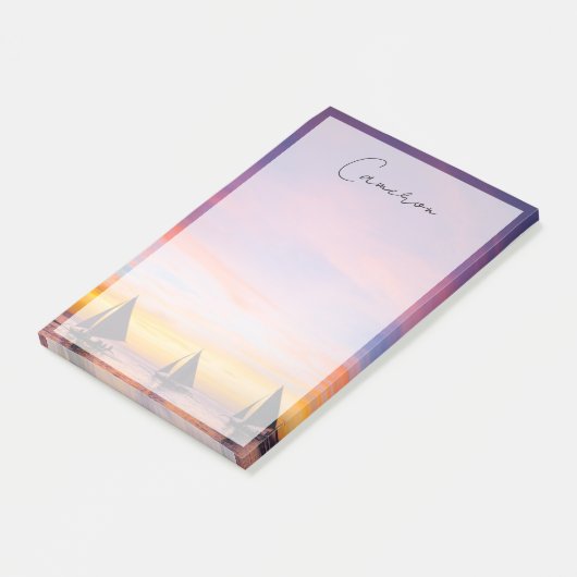 Tropical Beaches Sunset Sailboats, Phillipines Post-it® Notes (Schuin)