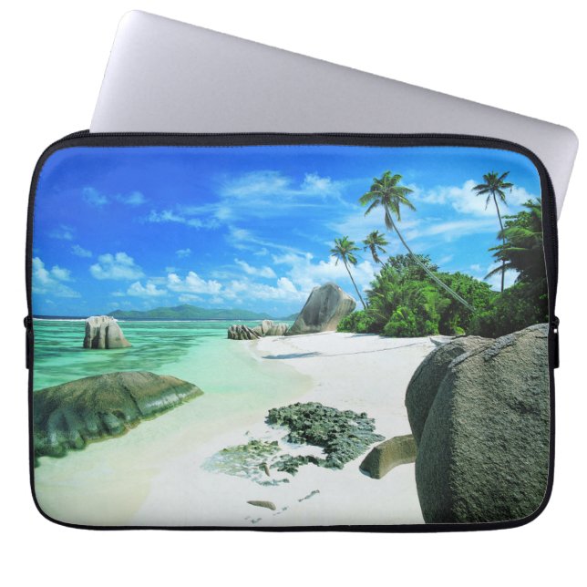 Tropical Beaches | The Digue Island Laptop Sleeve (Voorkant)