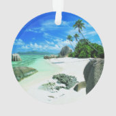Tropical Beaches | The Digue Island Ornament (achterkant)
