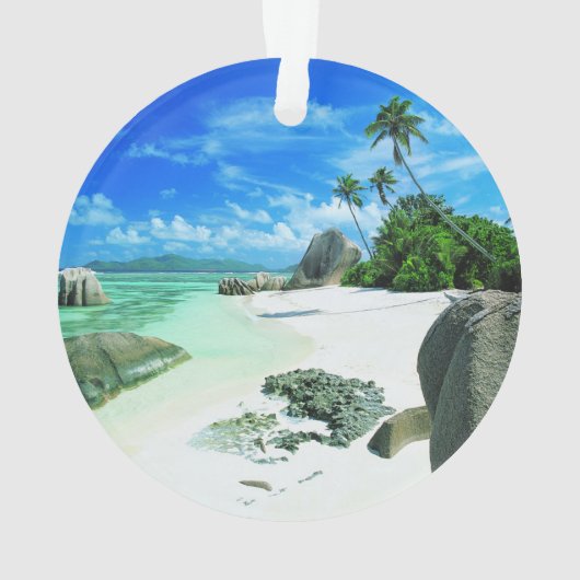 Tropical Beaches | The Digue Island Ornament (achterkant)