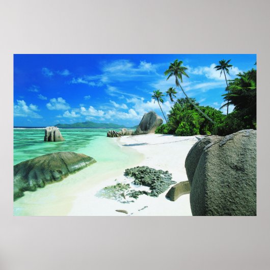 Tropical Beaches | The Digue Island Poster (Voorkant)