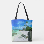 Tropical Beaches | The Digue Island Tote Bag (Achterkant)