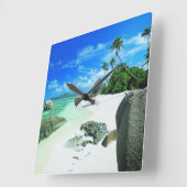 Tropical Beaches | The Digue Island Vierkante Klok (Hoek)