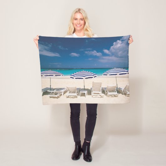Tropical Beaches | Tropical Beach Anguilla Fleece Deken (In situ)