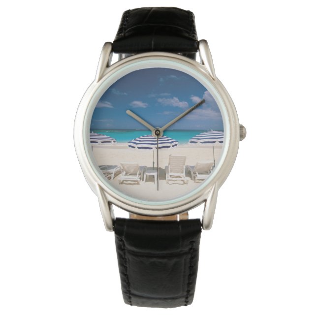 Tropical Beaches | Tropical Beach Anguilla Horloge (Voorkant)