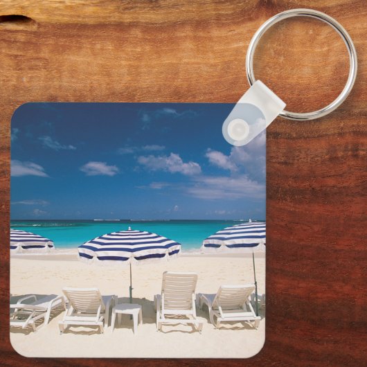 Tropical Beaches | Tropical Beach Anguilla Sleutelhanger (Achterkant)