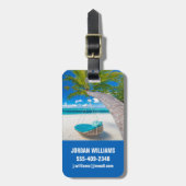 Tropical Beaches Tropical Landscape Beach Swing Bagagelabel (Voorkant verticaal)