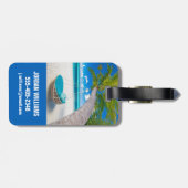 Tropical Beaches Tropical Landscape Beach Swing Bagagelabel (Achterkant horizontaal)