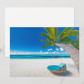 Tropical Beaches Tropical Landscape Beach Swing Bedankkaart (Voorkant / Achterkant)
