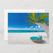 Tropical Beaches Tropical Landscape Beach Swing Briefkaart (Voorkant / Achterkant)