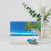 Tropical Beaches Tropical Landscape Beach Swing Briefkaart (Staand voorkant)