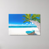 Tropical Beaches Tropical Landscape Beach Swing Canvas Afdruk (Voorkant)