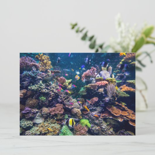 Tropical Beaches | Underwater Coral Reef Bedankkaart (Staand voorkant)