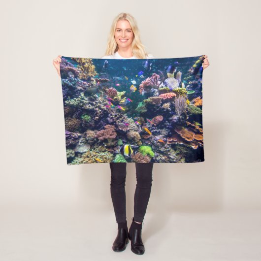 Tropical Beaches | Underwater Coral Reef Fleece Deken (In situ)