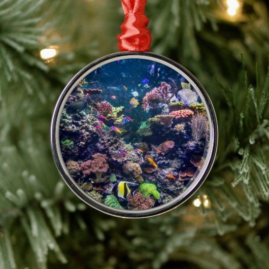 Tropical Beaches | Underwater Coral Reef Metalen Ornament (Boom)