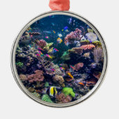 Tropical Beaches | Underwater Coral Reef Metalen Ornament (Voorkant)