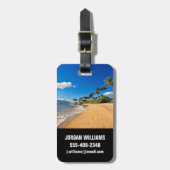 Tropical Beaches | Wailea, Maui, Hawaii Bagagelabel (Voorkant verticaal)