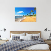 Tropical Beaches | Wailea, Maui, Hawaii Canvas Afdruk (Insitu (Slaapkamer))