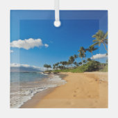 Tropical Beaches | Wailea, Maui, Hawaii Glas Ornament (Voorkant)