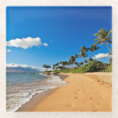 Tropical Beaches | Wailea, Maui, Hawaii Glazen Onderzetter (Voorkant)