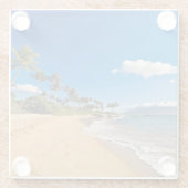 Tropical Beaches | Wailea, Maui, Hawaii Glazen Onderzetter (Achterkant)