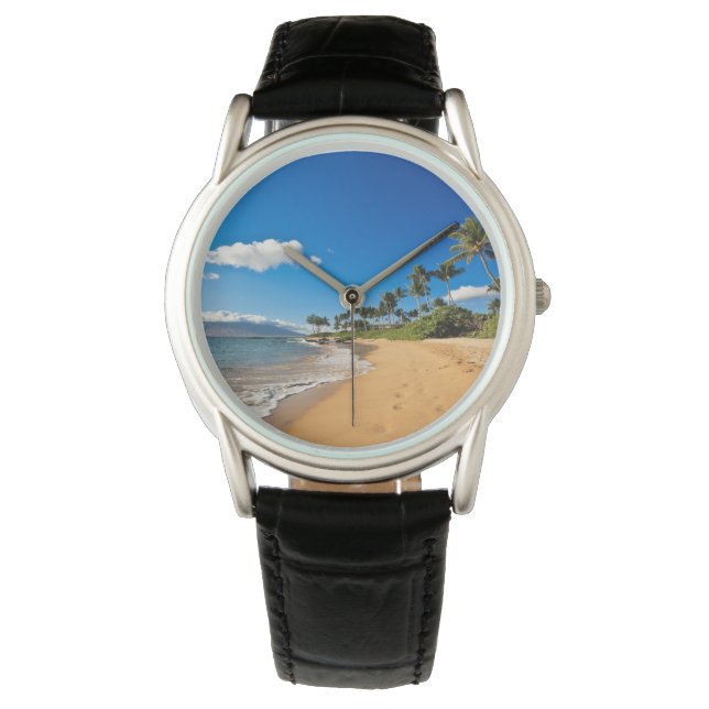 Tropical Beaches | Wailea, Maui, Hawaii Horloge (Voorkant)