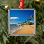 Tropical Beaches | Wailea, Maui, Hawaii Metalen Ornament<br><div class="desc">This amazing Getty Foto's a beautiful sunny day at a beach in Wailea,  Maui,  Hawaii.</div>