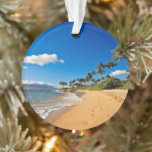 Tropical Beaches | Wailea, Maui, Hawaii Ornament<br><div class="desc">This amazing Getty Foto's a beautiful sunny day at a beach in Wailea,  Maui,  Hawaii.</div>