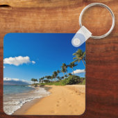 Tropical Beaches | Wailea, Maui, Hawaii Sleutelhanger (Achterkant)
