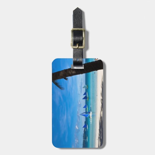 Tropical Beaches White Beach Boracay Philippines Bagagelabel (Voorkant verticaal)