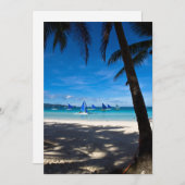 Tropical Beaches White Beach Boracay Philippines Bedankkaart (Voorkant / Achterkant)