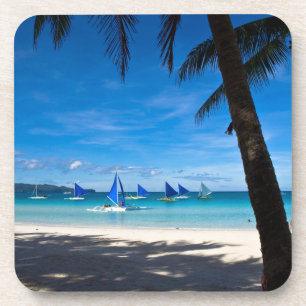 Tropical Beaches White Beach Boracay Philippines Bier Onderzetter