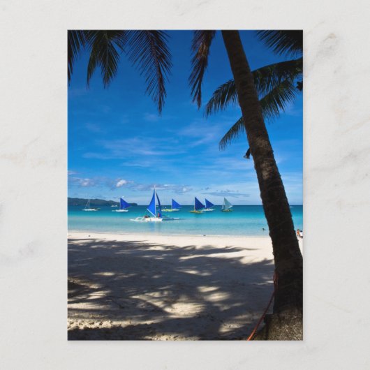 Tropical Beaches White Beach Boracay Philippines Briefkaart (Voorkant)