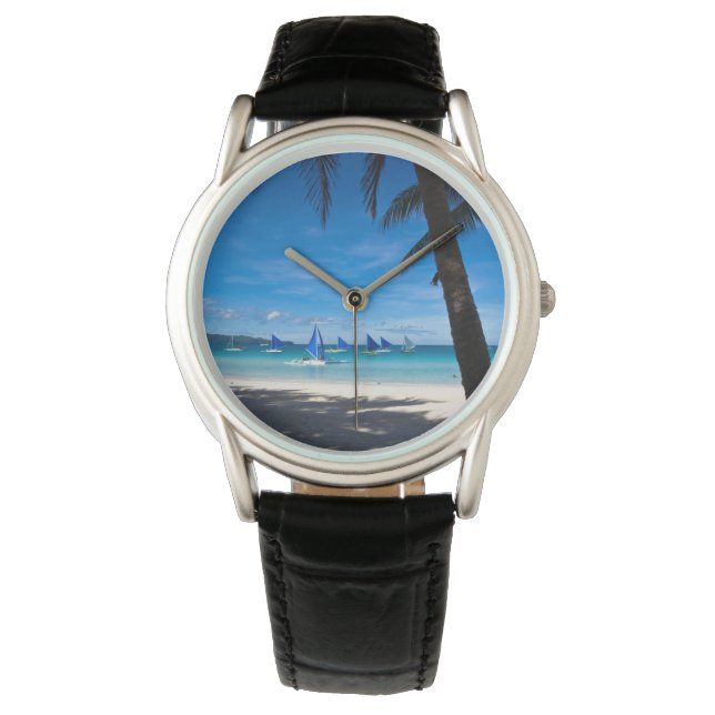 Tropical Beaches White Beach Boracay Philippines Horloge (Voorkant)