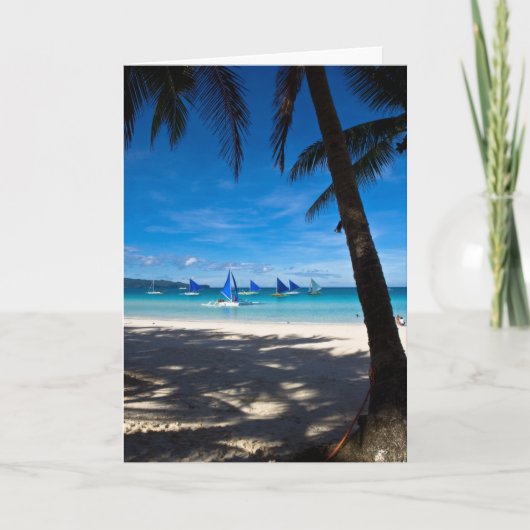 Tropical Beaches | White Beach Boracay Philippines Kaart (Voorkant)