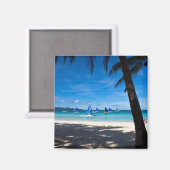 Tropical Beaches White Beach Boracay Philippines Magneet (Voorkant / Achterkant)