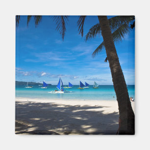 Tropical Beaches White Beach Boracay Philippines Magneet