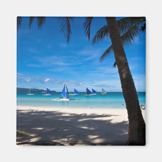 Tropical Beaches White Beach Boracay Philippines Magneet (Voorkant)