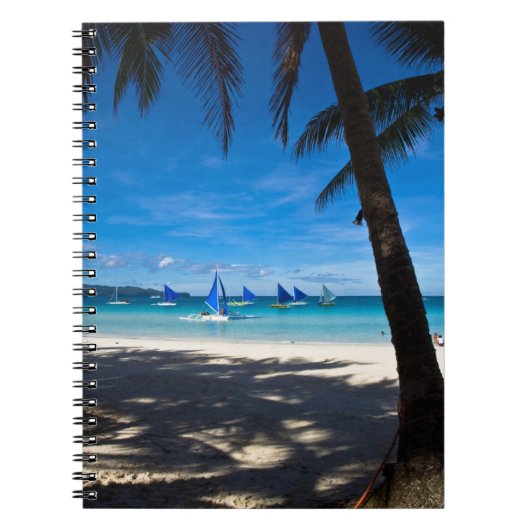 Tropical Beaches White Beach Boracay Philippines Notitieboek (Voorkant)