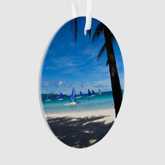 Tropical Beaches | White Beach Boracay Philippines Ornament (voorkant)