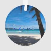 Tropical Beaches | White Beach Boracay Philippines Ornament (achterkant)