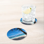 Tropical Beaches White Beach Boracay Philippines Ronde Kartonnen Onderzetter (Insitu)