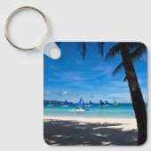 Tropical Beaches White Beach Boracay Philippines Sleutelhanger (Voorkant)