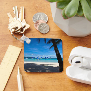 Tropical Beaches White Beach Boracay Philippines Sleutelhanger