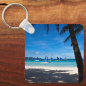 Tropical Beaches White Beach Boracay Philippines Sleutelhanger (Voorkant)