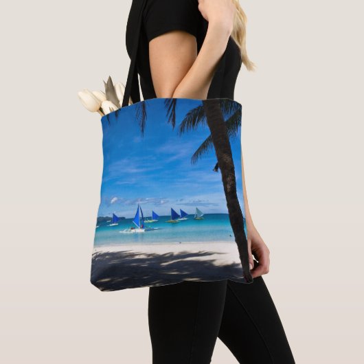 Tropical Beaches White Beach Boracay Philippines Tote Bag (Dichtbij)