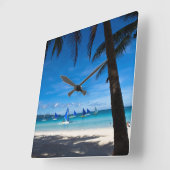 Tropical Beaches | White Beach Boracay Philippines Vierkante Klok (Hoek)