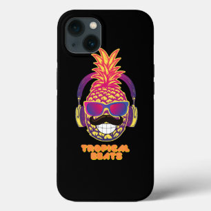 Tropical Beats Ananas DJ Fun met snor Summ Case-Mate iPhone Case