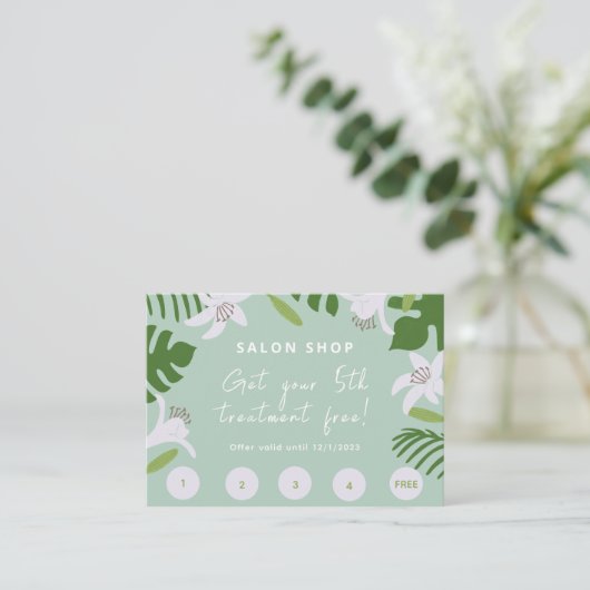 Tropical Beauty Loyalty Card  Informatiekaartje (Staand voorkant)