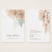 tropical beige en mint ketting display kaart (Voorkant /achterkant)